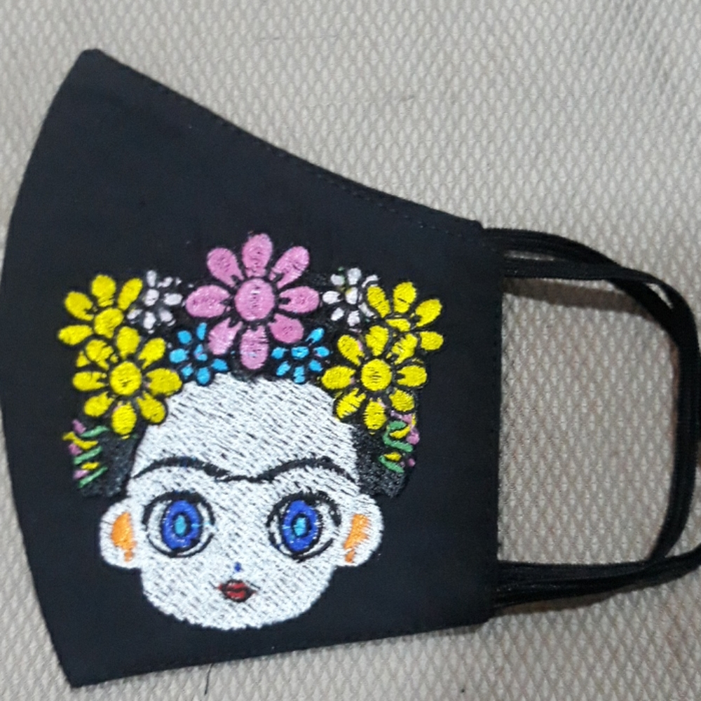 Mexican Embroidered Face Mask - Picture 2 of 4